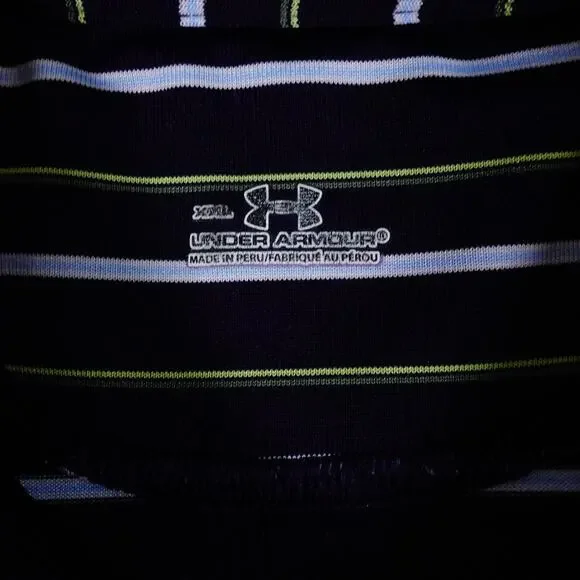 Under Armour Laurel Valley Performance Striped Golf Polo Shirt Men's XXL - Picture 4 of 8